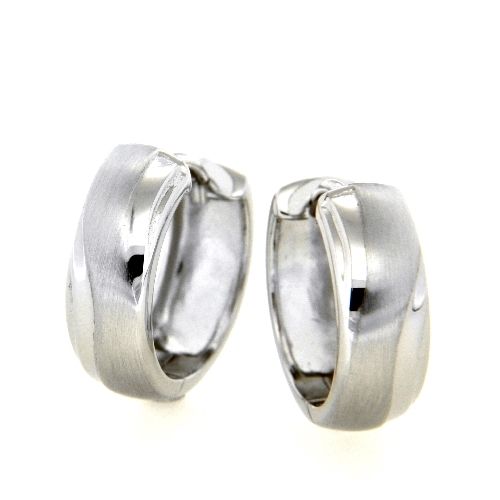 Scharniercreolen Silber 925 rhodiniert