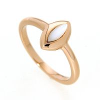Ring Silber 925 rosé vergoldet Perlmutt Weite 56
