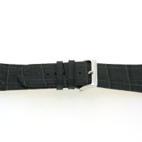Uhrarmband Leder 20mm grau Edelstahlschließe