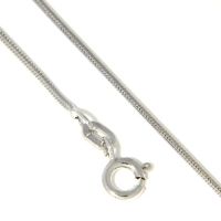 Schlangenkette Silber 925 rhodiniert 1,1mm rund 45 cm