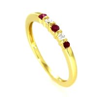 Ring Gold 333 Weite 58 Zirkonia Rubin