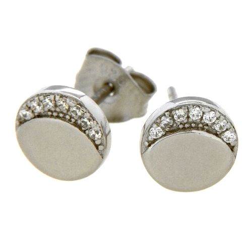 Ohrstecker Silber 925 rhodiniert Zirkonia