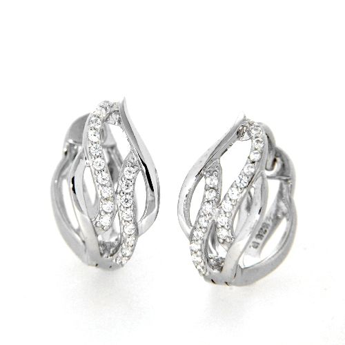 Scharniercreolen Silber 925 rhodiniert