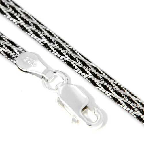Armband Silber 925 schwarz rhodiniert 19 cm