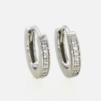 Scharniercreolen Silber 925 rhodiniert