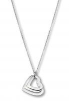 Beka&Bell 3er Gravur Herzkette silber 3 Gravuren