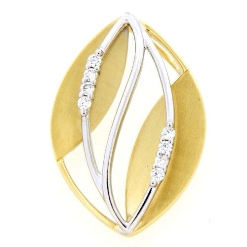 Anhänger Gold 585 Brillant 0,07 ct. bicolor