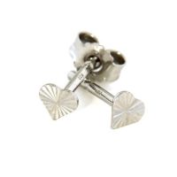 Ohrstecker Silber 925 rhodiniert Herz