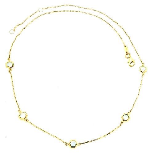 Collier Gold 333 45-42 cm Blautopas