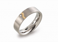 Boccia Titanium Ring bicolor Brillant 0147-0464 Größe 64