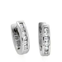 Scharniercreolen Silber 925 rhodiniert 