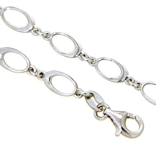 Fußkette Silber 925 rhodiniert 23 cm + 3 cm