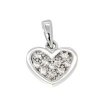 Herzanhänger Silber 925 rhodiniert