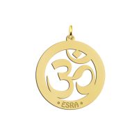 Names4ever Namensanhänger Gold 585 Om mit Gravur