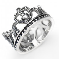 AMEN Ring Silber Krone Gr. 56 ACO-16