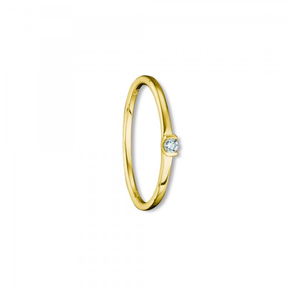 Ring Brillant 0,04 ct. 585 Gelbgold Größe 50