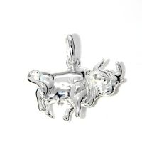 Tierkreiszeichen Silber 925 Stier rhodiniert