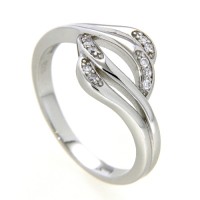 Ring Silber 925 rhodiniert Weite 56