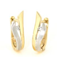 Scharniercreolen Gold 333 Zirkonia 