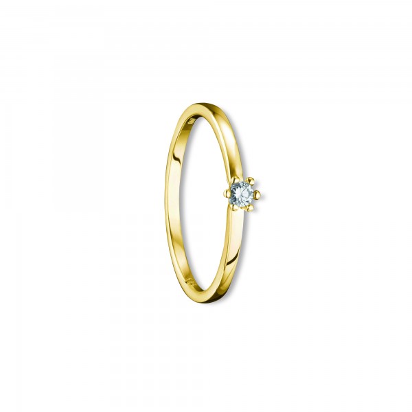 Ring Brillant 0,07 ct. 585 Gelbgold Größe 53