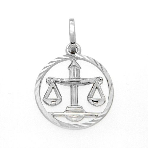 Tierkreiszeichen Silber 925 Waage rhodiniert