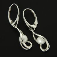 Ohrpendel Silber 925 rhodiniert Süßwasserperle