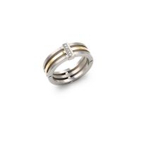 Boccia Titanium Ring bicolor Brillant 0126-0272 Größe 72