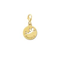Names4ever Charm Gold 585 Kamee Engel mit Namen GNB41