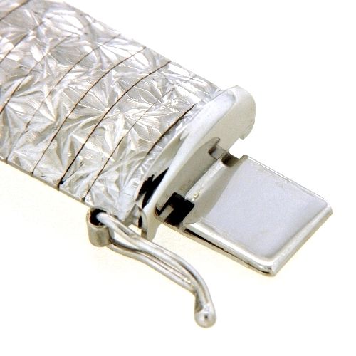 Armband Silber 925 rhodiniert 19 cm Kastenschloss