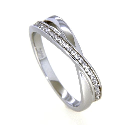 Ring Silber 925 rhodiniert Zirkonia Weite 56