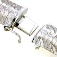 Armband Silber 925 rhodiniert 19 cm Kastenschloss