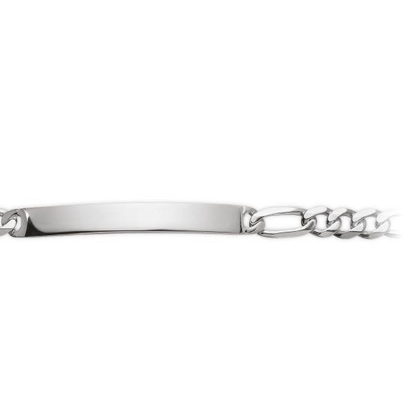 Identitäts-Armband Figaro 5,6 mm 925 Silber weiß 21 cm