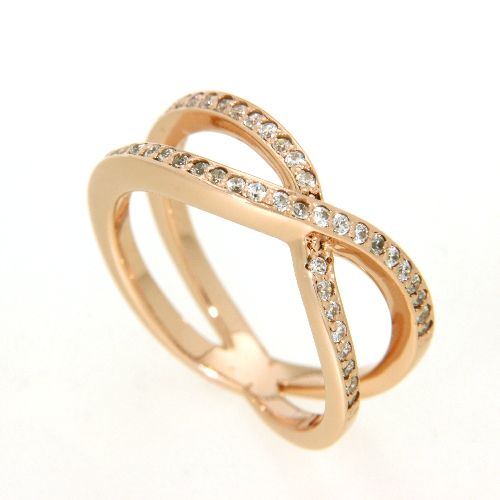 Ring Silber 925 rosé vergoldet Weite 56