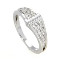 Ring Silber 925 rhodiniert Weite 56