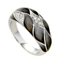 Ring Silber 925 rhodiniert Weite 60