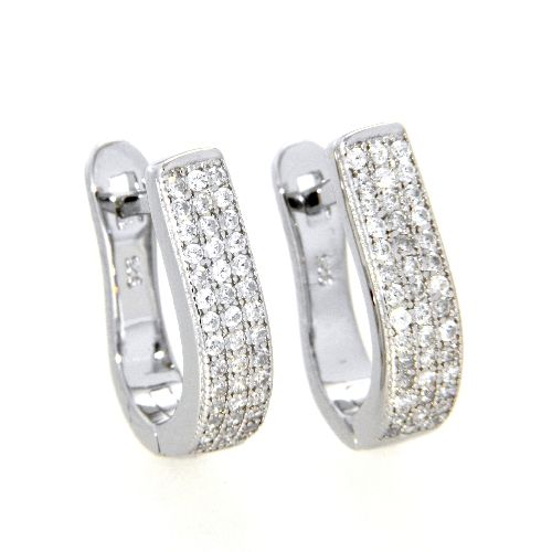 Scharniercreolen Silber 925 rhodiniert