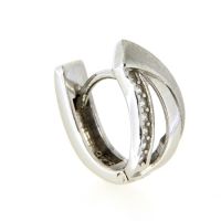 Scharniercreolen Silber 925 rhodiniert Zirkonia