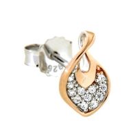 Ohrstecker Silber 925 rhodiniert & rosé vergoldet Zirkonia