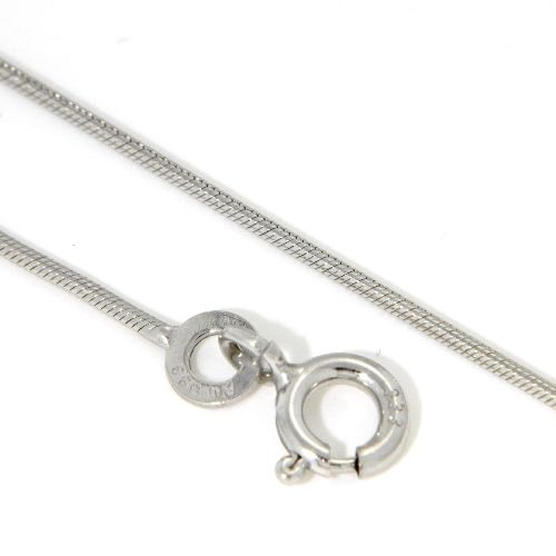 Schlangenkette (0,9mm) Weißgold 333 45 cm