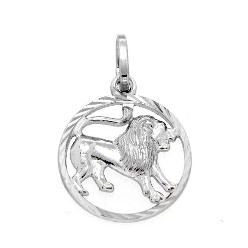 Tierkreiszeichen Silber 925 Löwe rhodiniert