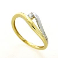 Ring Gold 333 bicolor Zirkonia Weite 58