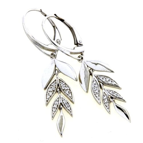 Ohrpendel Silber 925 rhodiniert Zirkonia