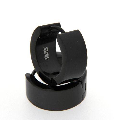 Scharniercreolen Edelstahl schwarz IPB 7mm x 16mm