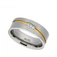 Partnerring Edelstahl bicolor IPG Weite 58