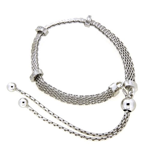 Armband Silber 925 rhodiniert 25-14 cm verstellbar