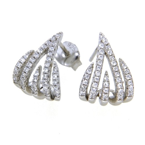 Ohrstecker (Halbcreole) Silber 925 rhodiniert