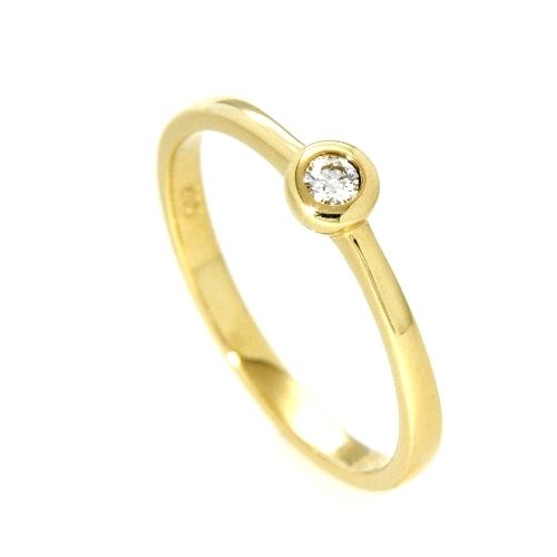 Ring Gold 585 Brillant 0,07 ct. Weite 50