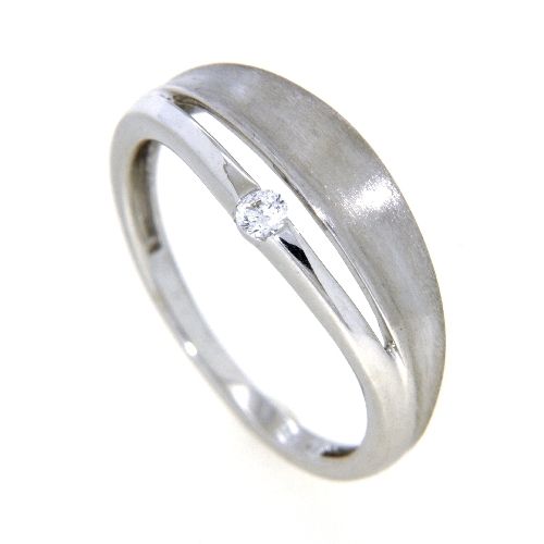 Ring Silber 925 rhodiniert Weite 58 Zirkonia