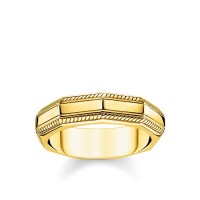 Thomas Sabo Ring eckig vergoldet Größe 50 TR2276-413-39-50