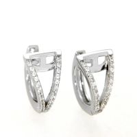 Scharniercreolen Silber 925 rhodiniert